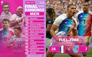 JO PARIS 2024 / RUGBY ÎN 7: Dupont a purtat echipa Franței spre medalia de aur, Fiji a suferit primul eșec